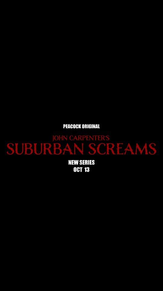 ジョン・カーペンターのインスタグラム：「Here's another behind the scenes look from my new TV series "Suburban Screams " premieres this Friday, October 13th, only on Peacock. With original music composed by myself, Cody Carpenter, and Daniel Davies.  #SuburbanScreams #behindthescenes #horrorstories #reality #suburbia  Shot and Edited by @iamtweezy904」