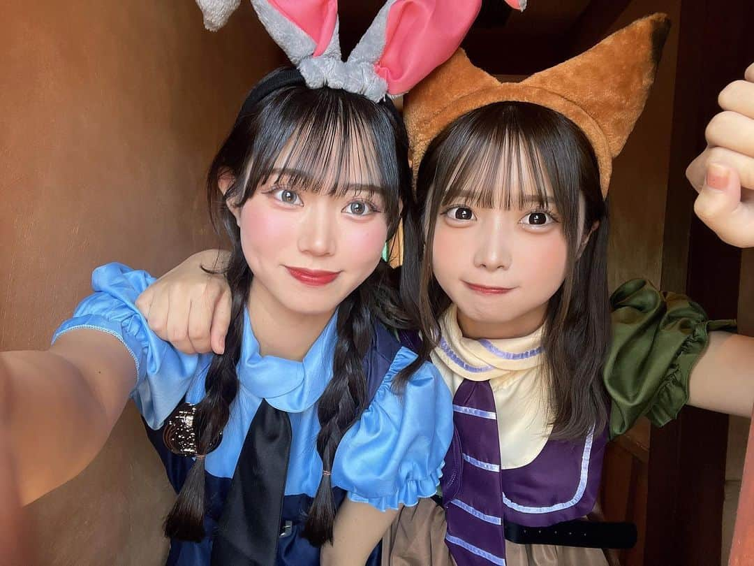 本望あやかさんのインスタグラム写真 - (本望あやかInstagram)「🦊ニックとジュディ🐰  るるあやで #dハロ仮装 してきた🎃🧡」10月11日 21時29分 - ayaka0131_