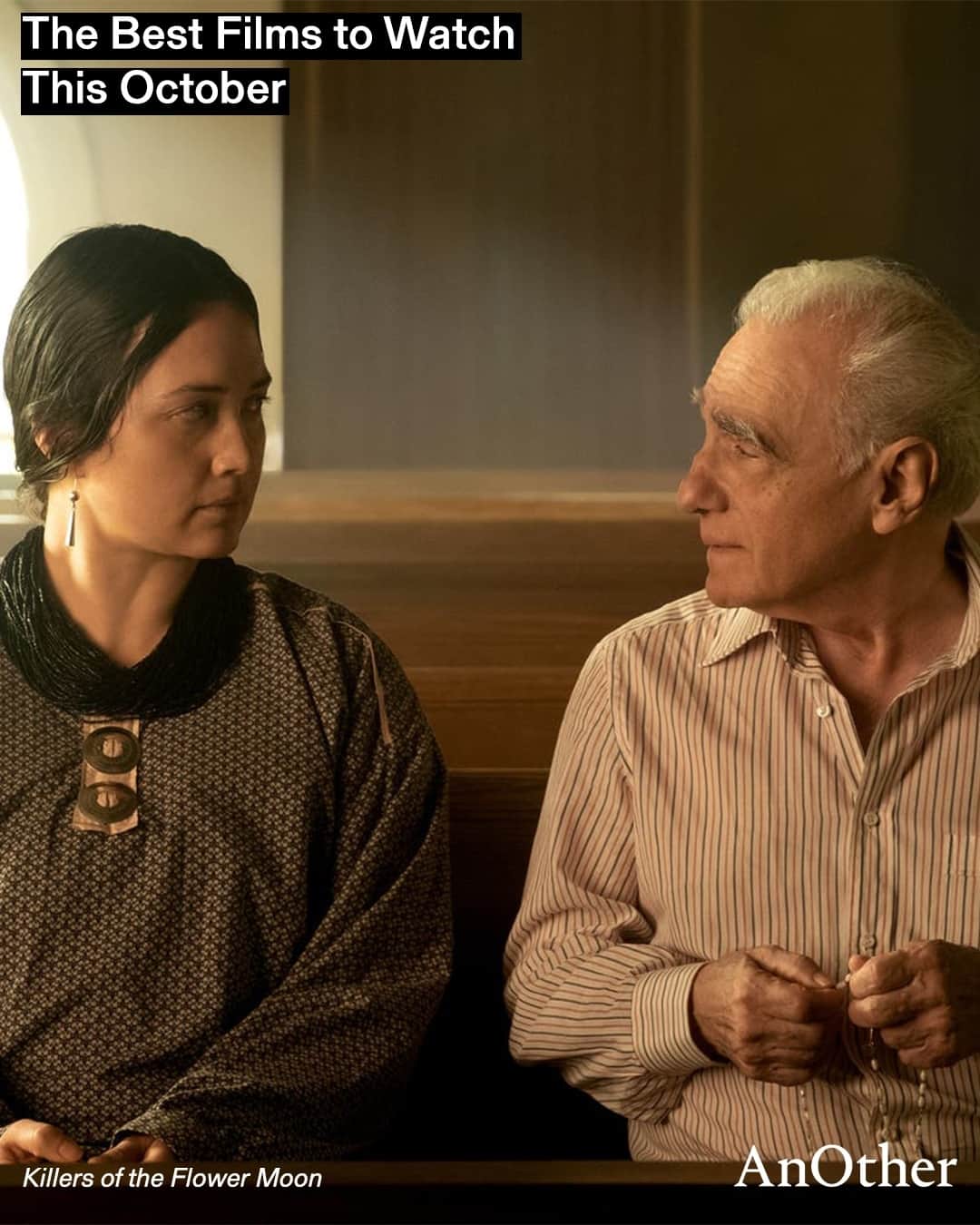 AnOther Magazineのインスタグラム：「From @martinscorsese_’s new three-and-a-half-hour epic to #DavidFincher’s hitman thriller starring #MichaelFassbender, here are the films to add to your watchlist this month 📺⁠ ⁠ Read @alex_j_denney's full list at the link in bio 📲⁠ ⁠ 📸 1. Killers of the Flower Moon (Film still)⁠ 2. The Killer (Film still) ⁠ 3. Beyond Utopia (Film still)⁠ 4. Fair Play (Film still)⁠ 5. Smoke Sauna Sisterhood (Film still)⁠ 6. Typical Artist Pirate King (Film still)」