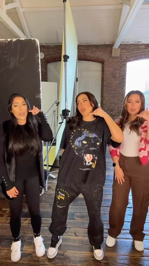 のインスタグラム：「Can’t dance but still have to get involved 😂 @sofiahernanz @makeupwithamanie ❤️」