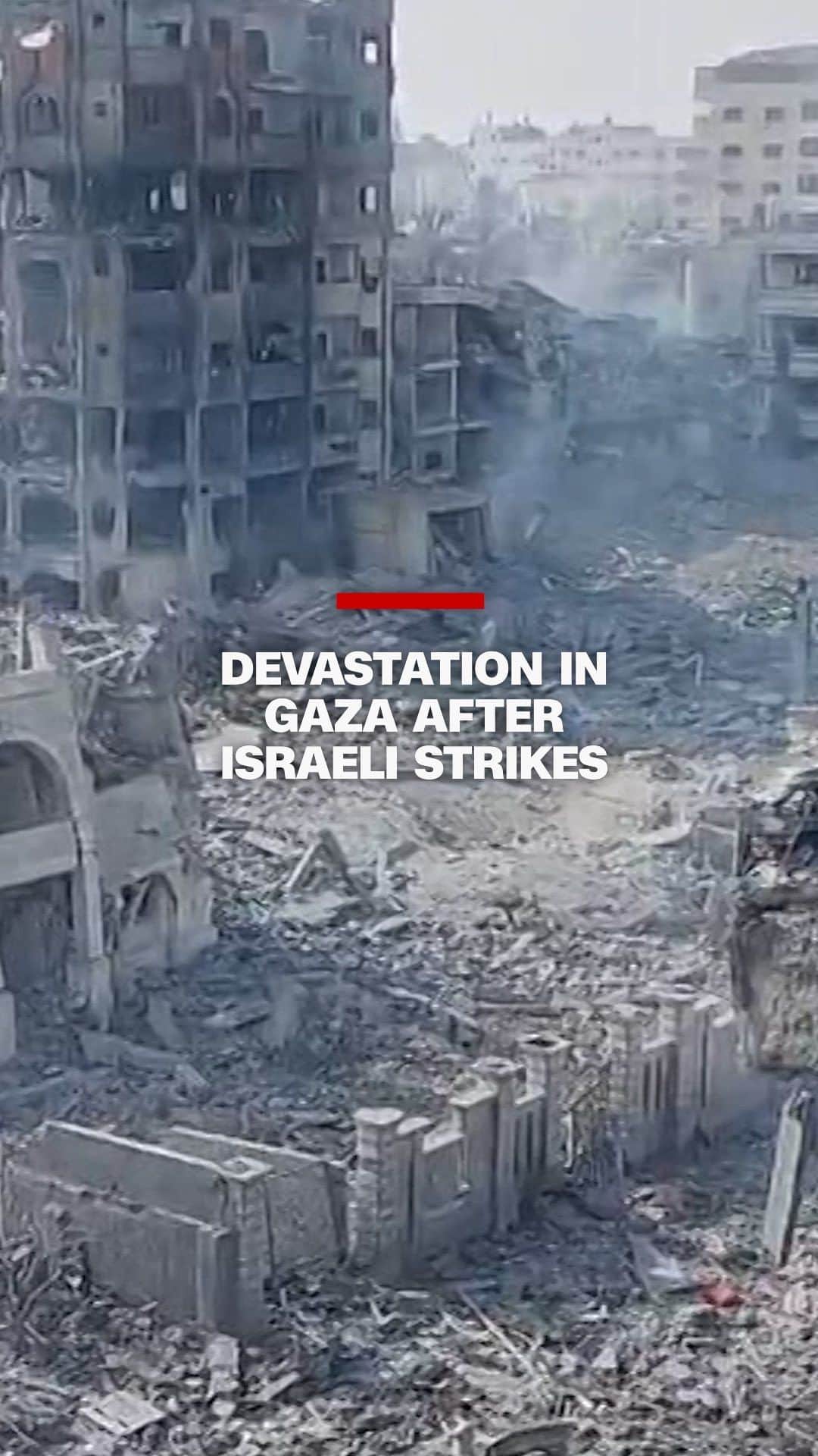 CNNさんのインスタグラム動画 - (CNNInstagram)「After a barrage of Israeli airstrikes ...