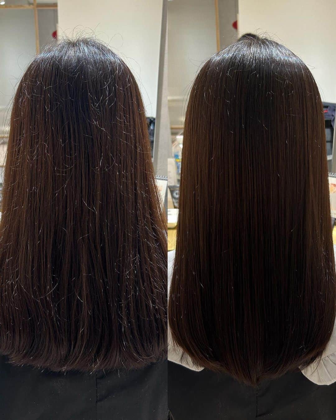 アイドル鳥越のインスタグラム：「今回も魔法をかけてもらいました😆  tocca hair＆treatment　赤羽ANNEX店【トッカ　ヘアアンドトリートメント】 様にて！  赤羽だからゴゴモンズ終わりにいける♪  何回か定期的にトリートメントしてるからbeforeもまとまりと艶感は保たれたままになってきてるぅー🎉  でもやっぱりafter綺麗だね😭✨  是非！！行きたい方はお繋ぎしますので言ってね！✨💕」