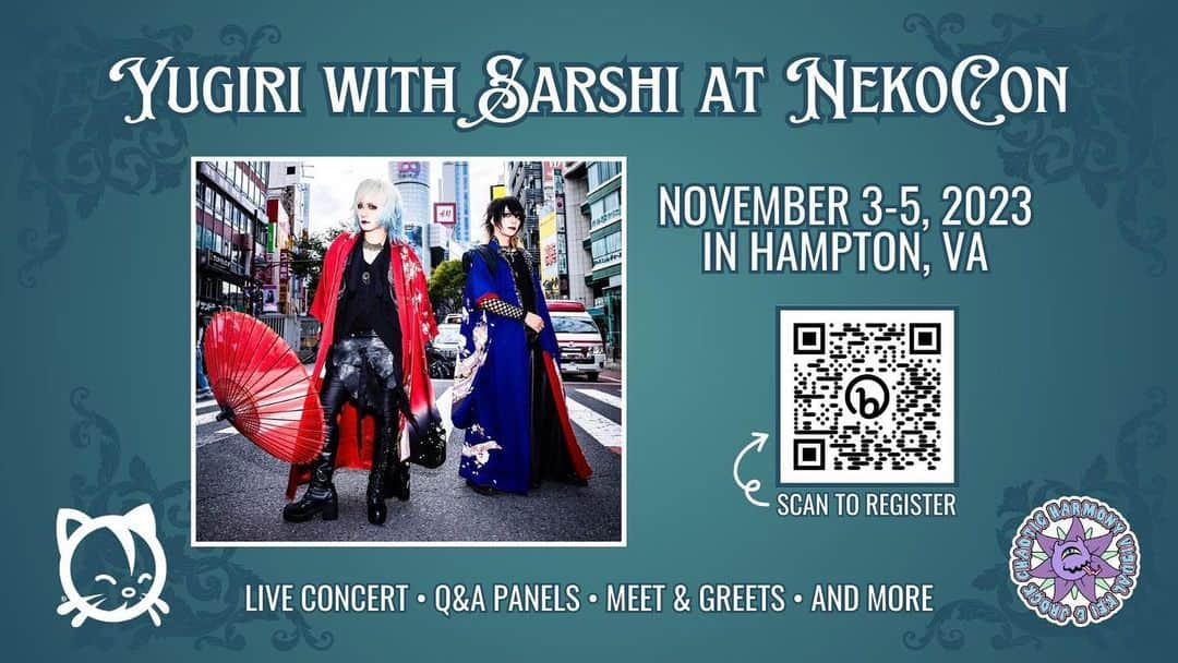 SARSHIさんのインスタグラム写真 - (SARSHIInstagram)「We took photos together for Nekocon! Please come see us Nov. 3-5 in Hampton, VA!   nekocon.com/registration/」10月11日 23時07分 - hero_sarshi