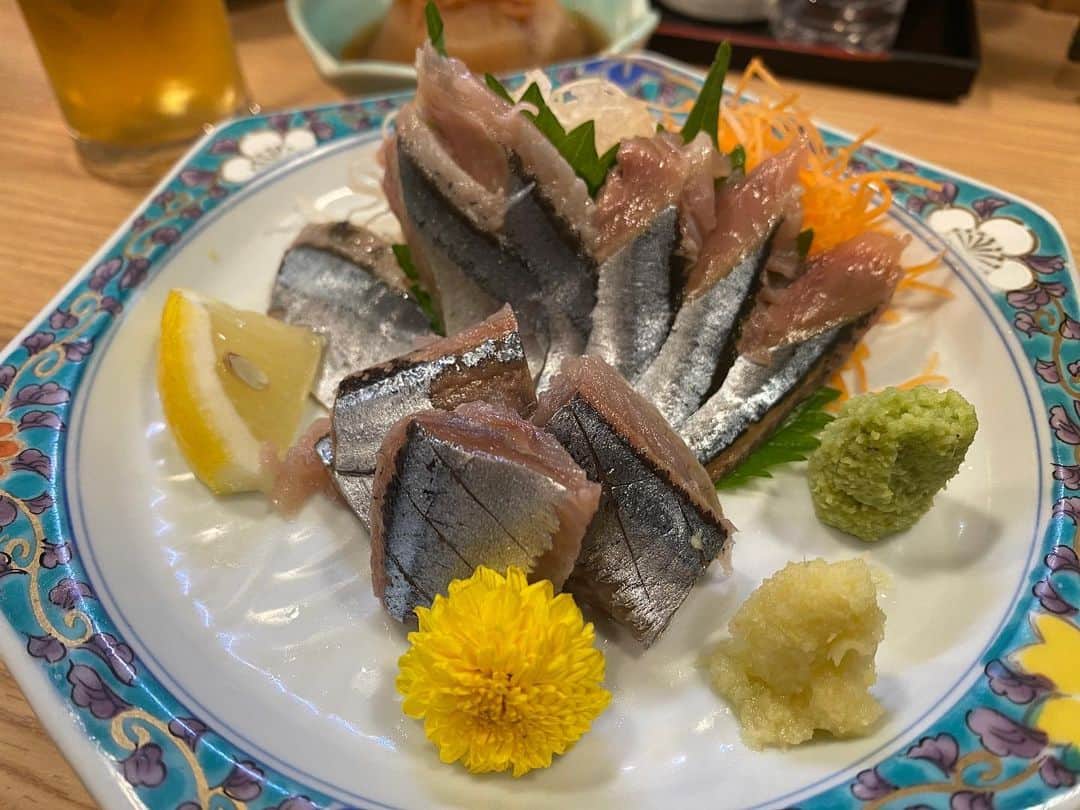 岩村菜々美のインスタグラム：「#秋刀魚のお刺身 このあと #秋刀魚の塩焼き も食べました。」