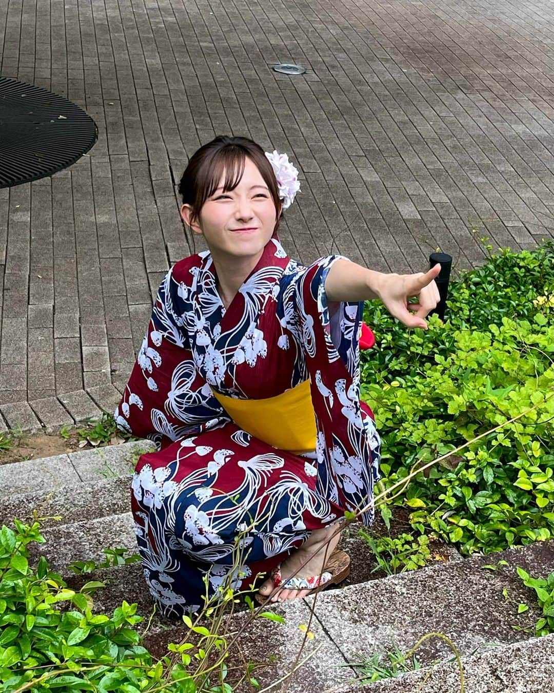 のインスタグラム：「いつかのFCブロマイド撮影オフショ👘 すごく好きな色合い〜☺️ #浴衣」