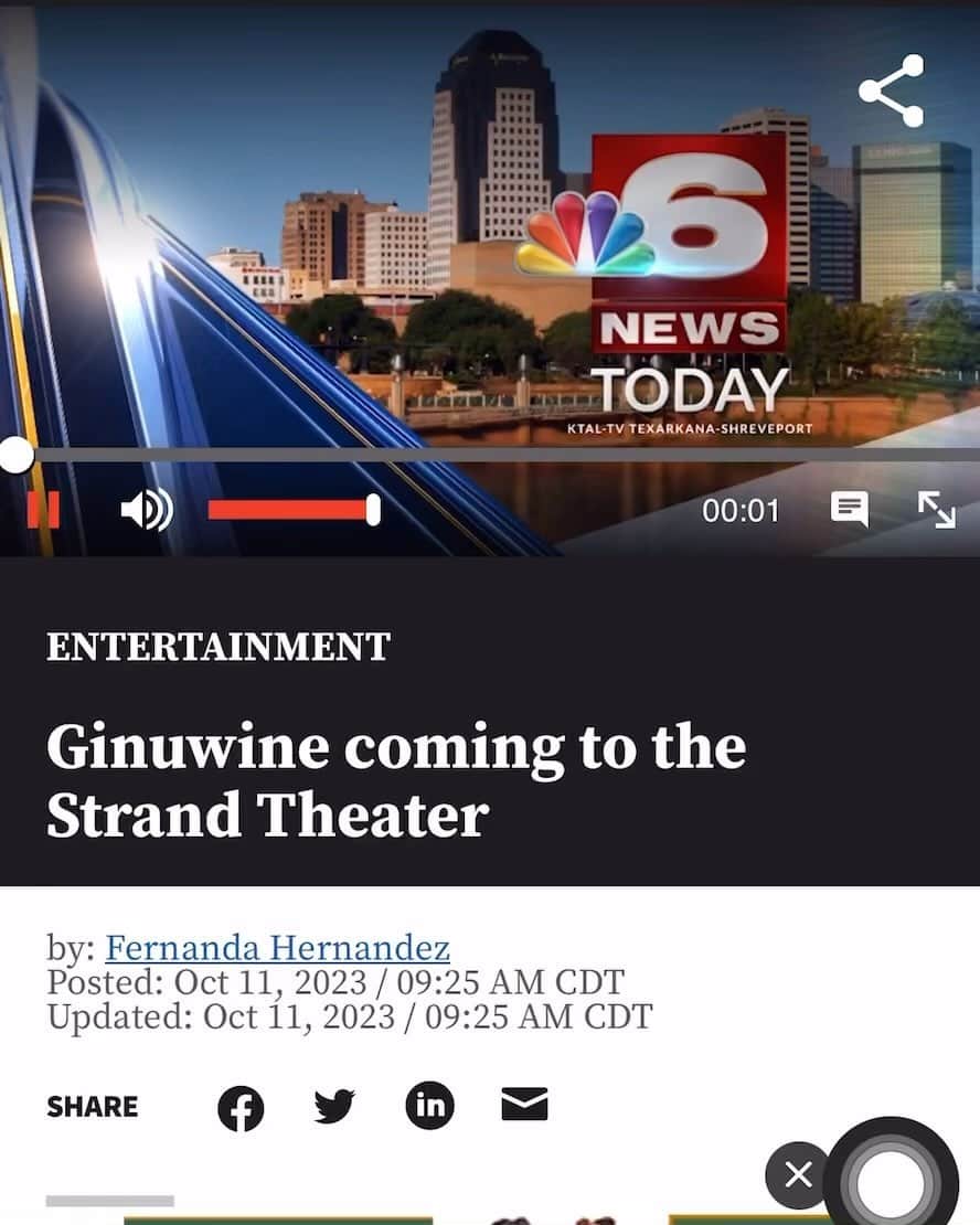 クラウディア・ジョーダンのインスタグラム：「Doing press for the @ginuwine show in Shreveport October 28th! Grab your tickets at www.TheStrandTheatre.com or hit the link in my bio! VIP tix come with a meet and greet! Thank you @ferrealthough for the plug!!」