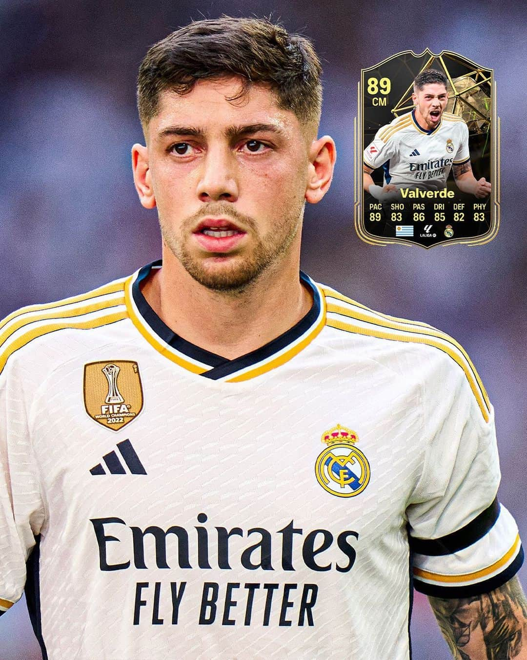 レアル・マドリードさんのインスタグラム写真 - (レアル・マドリードInstagram)「📊 @FedeValverde 👉 #TOTW 🎮 Available in #FC24 Ultimate Team now!  🚨 ¡Ya disponible en #FC24 Ultimate Team! @EASPORTSFC」10月12日 2時08分 - realmadrid