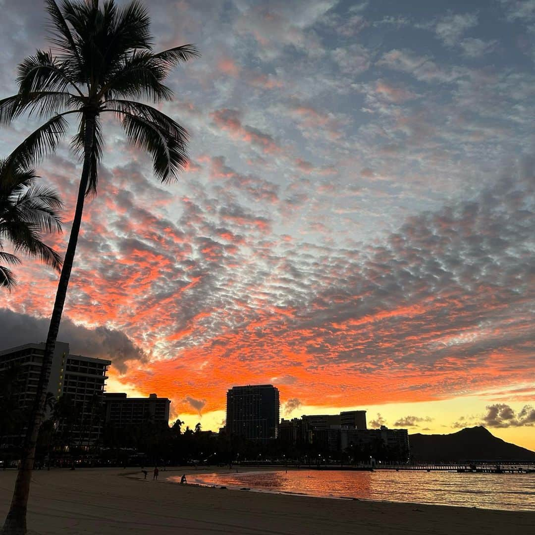 飯島寛子さんのインスタグラム写真 - (飯島寛子Instagram)「Good Morning from Honolulu. I love this view, the clean air, and this start of the day! #大好きな時間 #逃したくない瞬間  #ハワイ」10月12日 2時40分 - hirokoiijima