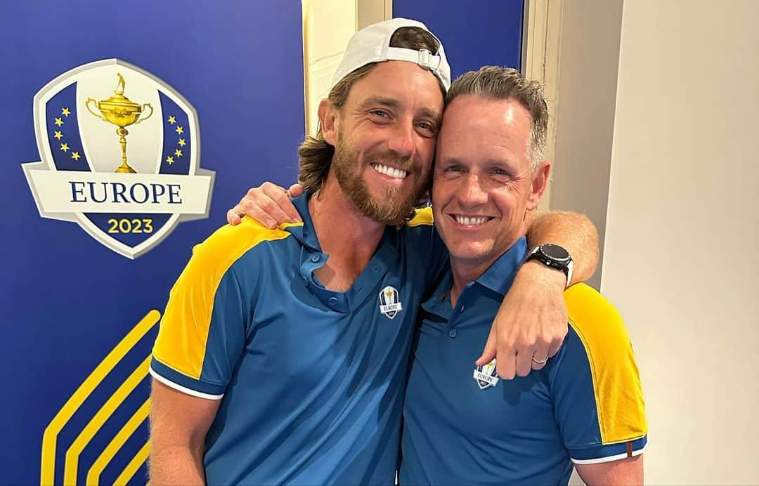 ルーク・ドナルドさんのインスタグラム写真 - (ルーク・ドナルドInstagram)「Happiness is contagious! Love these guys 🥰💙💛  @rydercupeurope」10月12日 3時16分 - lukedonald