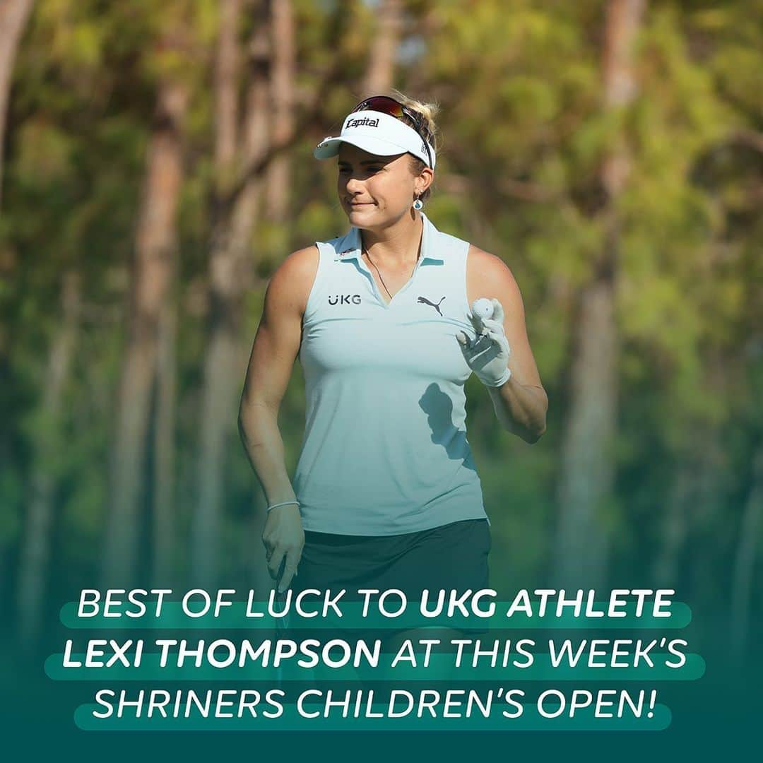 レクシー・トンプソンのインスタグラム：「"I’m hopeful my ability to play with the men at The Shriners Children Open sends a great message to the young women that you can chase your dream regardless of how hard it is.” - Lexi Thompson  Congratulations to #UKGAthlete @lexi on becoming the seventh woman to play in a PGA Tour event!⛳️We can't wait to watch her compete in the @shrinersopen at TPC Summerlin this week.🏌️‍♀️  Tune in to the @golfchannel, @peacock, or @nbcsports digital platforms to catch Lexi, as she tees off on Thursday at 4:19 p.m. ET and Friday at 11:29 a.m. ET.  #WeAreUKG #TeamUKG #ShrinersOpen #TeeTime @pgatour」