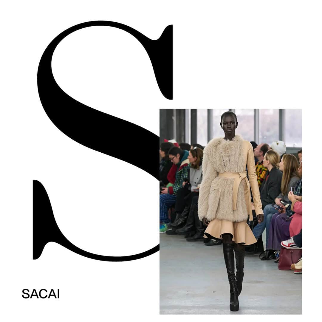 ShopBAZAARのインスタグラム：「As one of the coolest brands around, the only thing to expect from Sacai is the unexpected. Rule-breaking with an appreciation for the classics, discover mixed media belted jackets, ruffled cropped coats, turtleneck mini dresses, tweed mini skirts and more! Shop the link in bio! #SHOPBAZAAR」