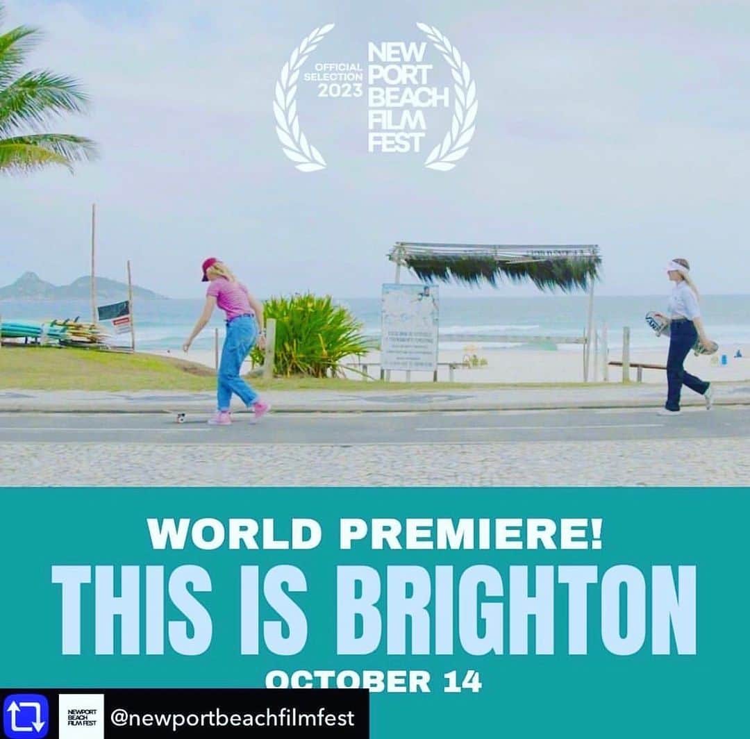 ブライトン・ゼウナーのインスタグラム：「Over the course of 6 years this amazing team of women have been documenting the skateboarding journey of my youth! We’re so excited to present the documentary at the Newport film festival Saturday at the triangle in Newport Beach at 4:30pm! Hope to see you there! Link in bio 💝 @bethaala @tallcaroline73 @christinekng @newportbeachfilmfest」