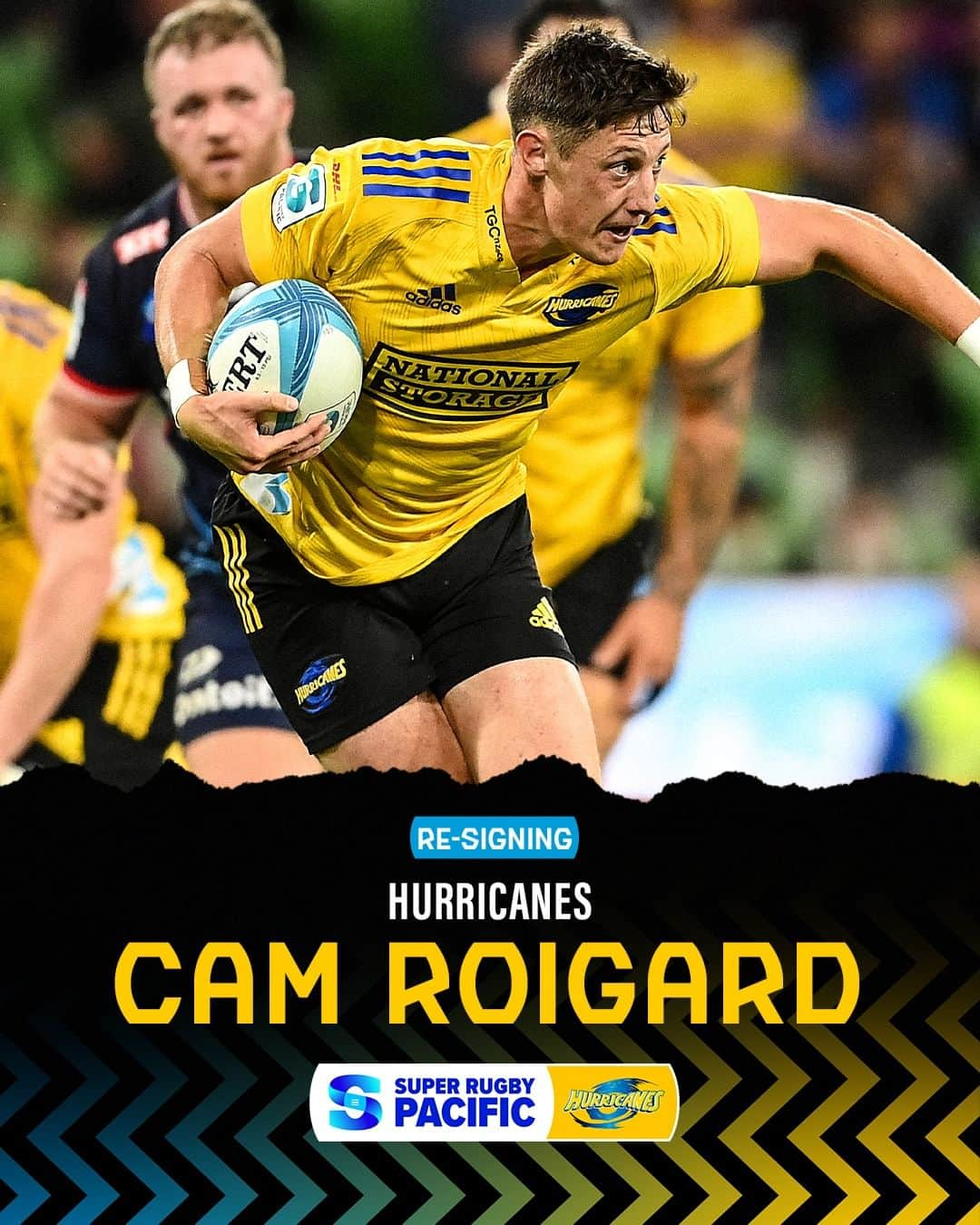 Super Rugbyのインスタグラム：「Cam Roigard signs a three-year extension with @hurricanesrugby 💥」