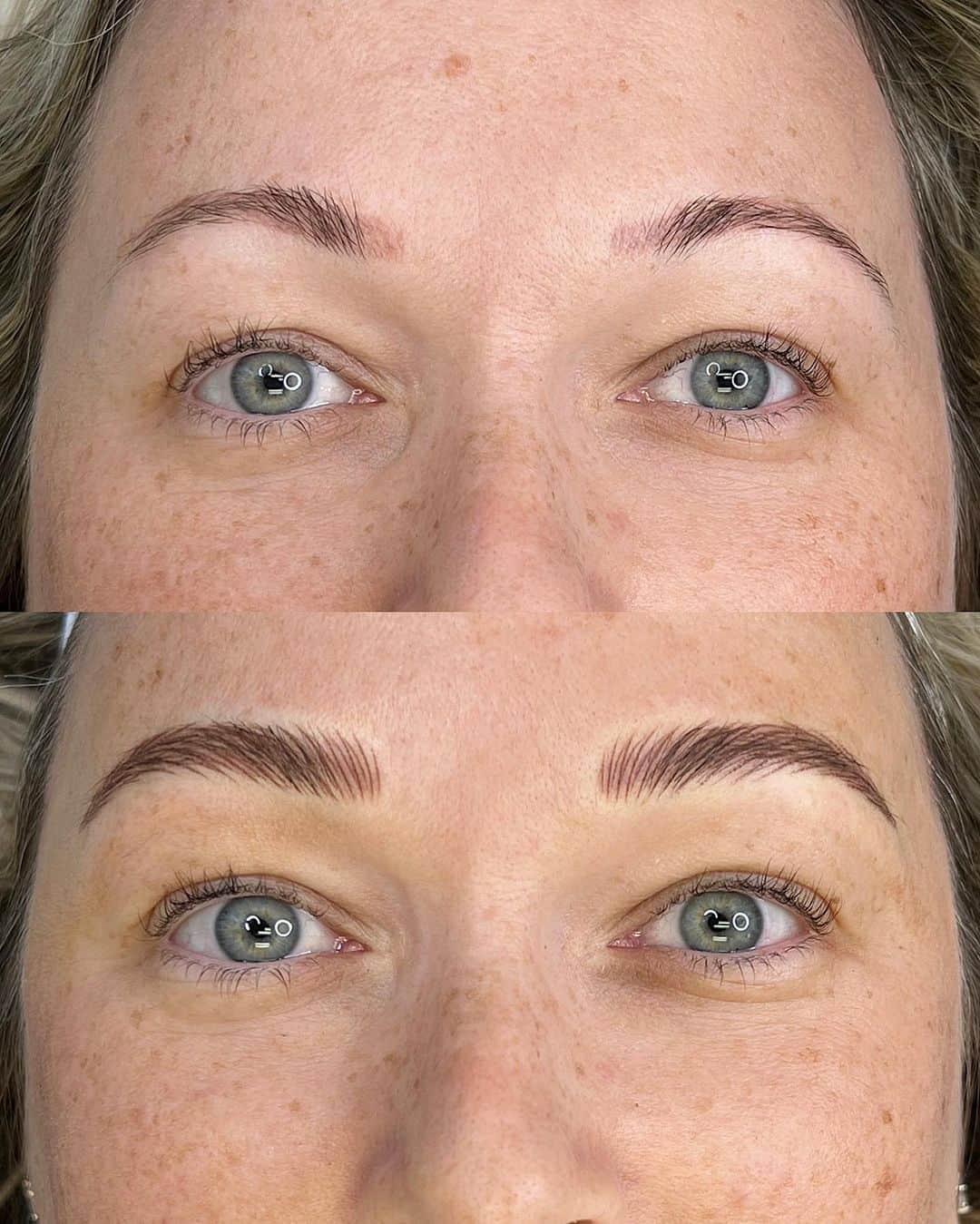 Haley Wightのインスタグラム：「BROWS👏🏻CHANGE👏🏻EVERYTHING👏🏻  These Machine Nano Brows give me liiiiife! So happy with this transformation. This lovely client had previous work from about 10 years ago and thankfully it was light enough to go over. Previous work must be light enough to go over, if you have too much pigment in your skin we will not go over your brows and over saturate them. If you’re wanting your brows done and have previous work we always require photos of your brows before you book your appointment! If you have previous work and you’re thinking of booking please email photos to our email info@daelascottsdale.com 💕  These brows will last you 3-5 years, most people come in every 1-2 years for refreshes to keep them looking fresh 😍  TO BOOK WITH ME- 📲 Call (602)809-9405 Or visit our website link is in my bio!  #nano #brows #strokes #azbrows #arizona #phoenix #scottsdale #aznanobrows #nanobrows」