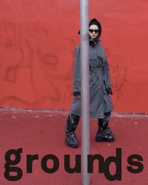 のインスタグラム：「【LIMITED SHOP】 ロイヤルフラッシュ グラウンズPOPUPSTORE [西館1F]   【grounds】 MIKIO SAKABEを手がけるデザイナー坂部三樹郎が監修するフットウェアブランド。 「人間と重力（地球）の関係に変化をもたらすこと」「人間と重力（地球）の接点であるアウトソールと地面を中心とした人間づくり」をテーマに、ボリュームのある特徴的なアウトソールを組み合わせたフットウェアを発表しています。    ■期間：10/7(土)～10/22(日)  @royalflash_nagoya」