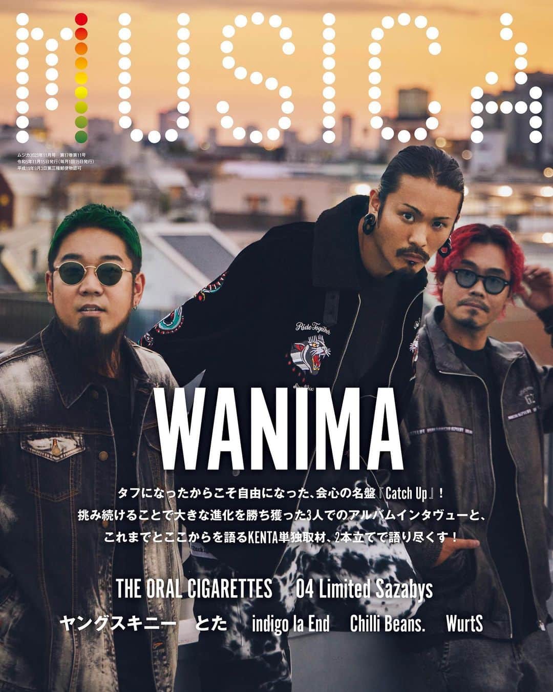 WANIMAのインスタグラム：「【雑誌】   10月16日(月)発売   「MUSICA」   11月号にインタビューが掲載されています。   #WANIMA #MUSICA」