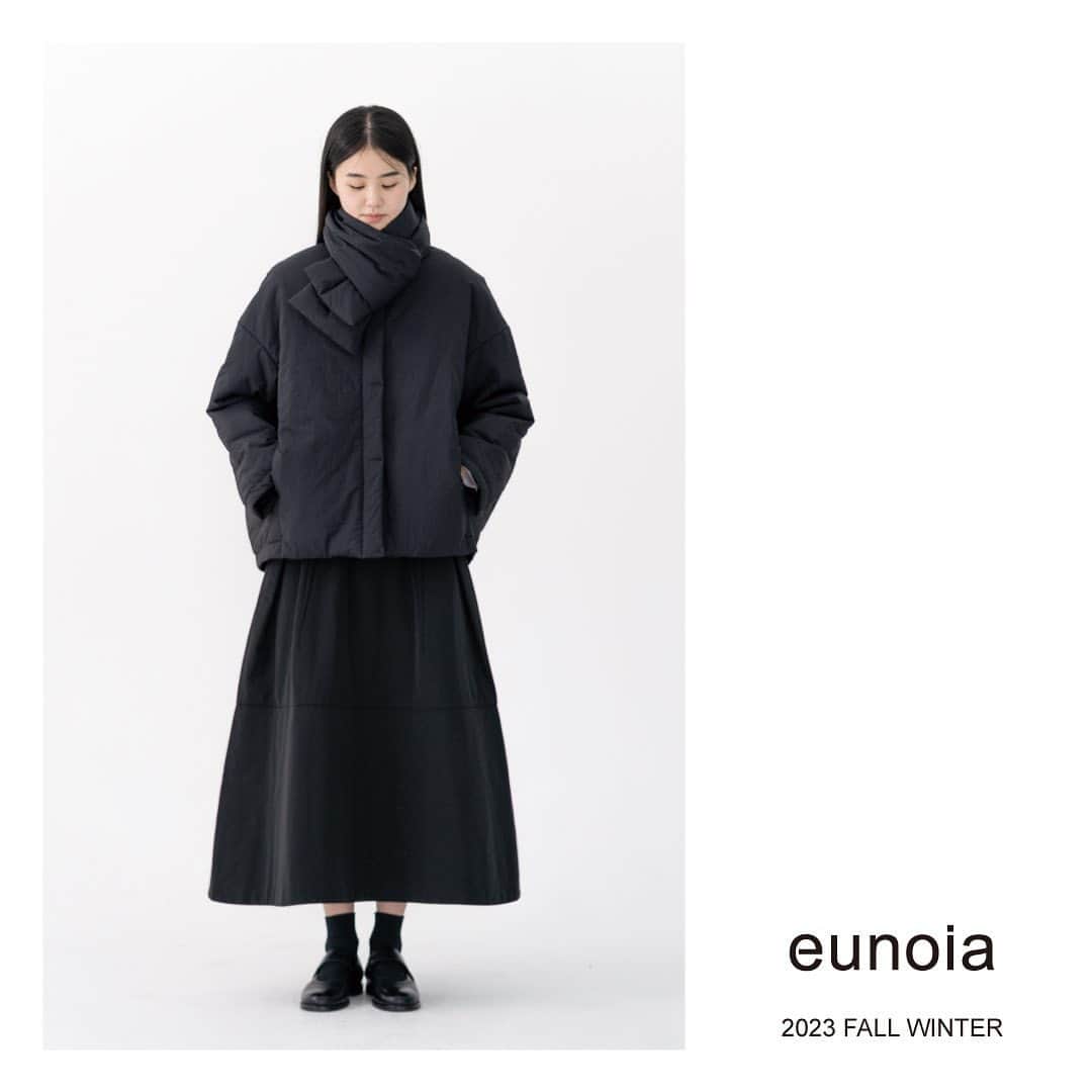 のインスタグラム：「黒と白を基調とした繊細なスタイルを表現する韓国のブランド〈eunoia(ユノイア)〉より、冬物アイテムが入荷しました！  @byeunoia_official   #eunoia #23aw #bshop」
