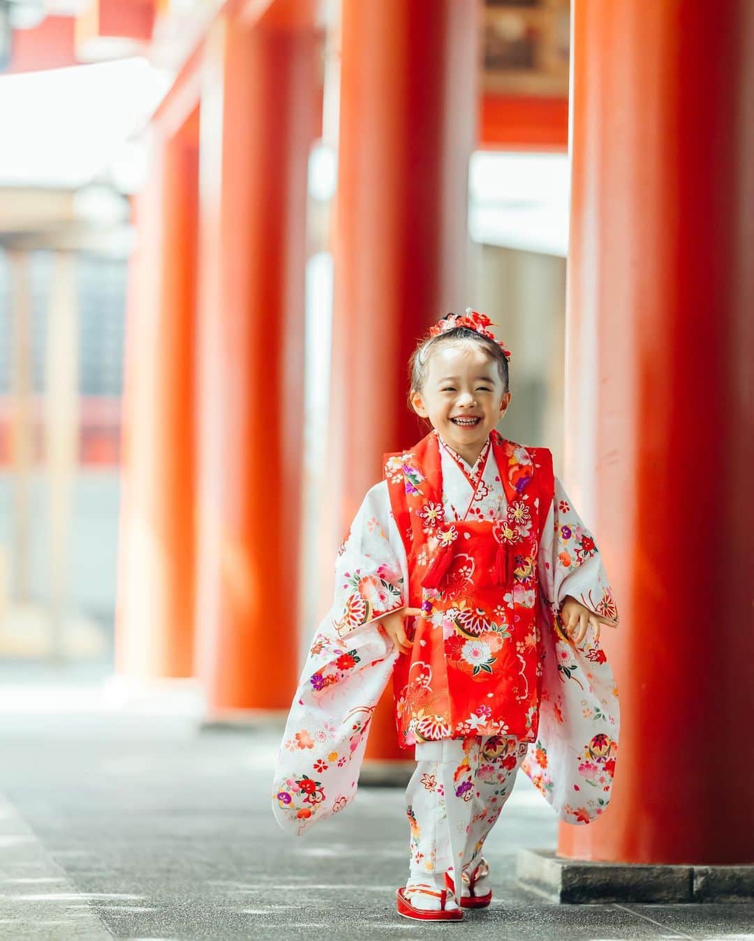 漆川由佳のインスタグラム：「日枝神社で七五三⛩️✨」