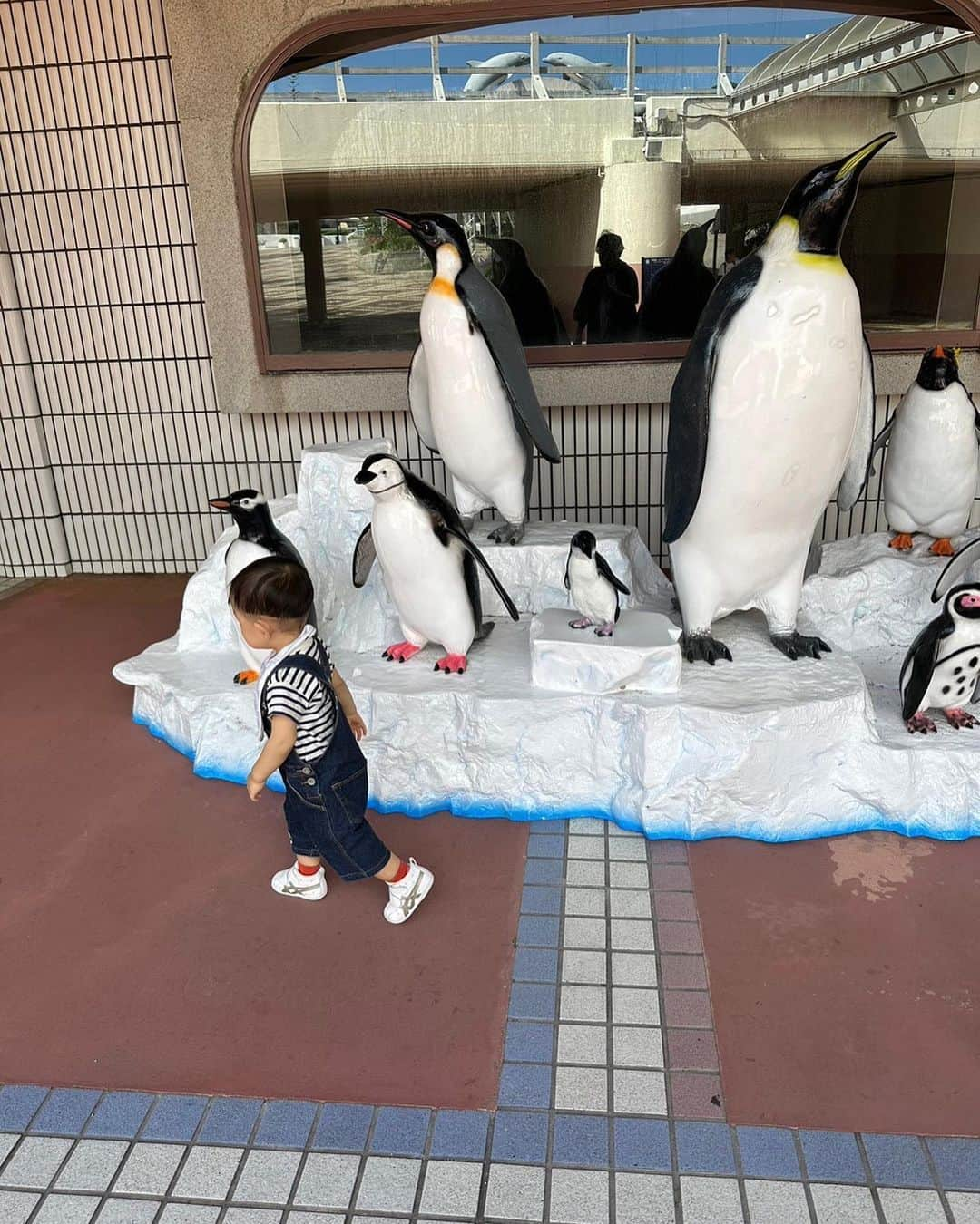 三島ゆかりさんのインスタグラム写真 - (三島ゆかりInstagram)「ボーダーとデニムで息子とリンクコーデしました🫶☺️ この日は基本夫がベビーカーを押してくれて私はヒップシートをつけて、ふれあいゾーンはベビーカーから降ろして自由に歩かせてたので危ない所に行きそうになったら抱っこ🤱 ウォーキングサファリではずっとベビーカーに乗せていたから抱っこはしてないけど、1日中結構歩いたのもあってか翌日から腰痛が、、 もう若くないということを思い知らされるよね💦  息子は動物にはまだあまり興味は無さそうで、ただただ歩き回るのが楽しいみたいな😂 土や草や葉っぱに触れて笑ってました🥰 記念写真を撮ろうと色んなフォトスポットで挑戦したんですが、すぐ逃げられちゃうのでなかなか難しい1歳5ヶ月👶 最近早歩きがもう走ってるよな？？ってくらい早く駆け寄ってくるようにもなり可愛さは増し増しです💕🥹  ちょうどいいタイミングで寝てくれたおかげで大人もゆっくりお昼ご飯が食べられて、起きてからお昼食べさせました🍚 お土産で音のなるパンダの長いぬいぐるみを買って帰りましたがこのぬいぐるみが大ヒットで家で今めちゃくちゃ遊んでる🐼❤️ 長いからこのパンダでつつかれるのが嬉しいらしく、ツン！って言ったら爆笑しててもっとやってって持ってきてこっちの手を掴んで渡してくるww🤣 最近は絵本も読んでほしいとママやパパに持ってきて手渡ししてくるの😍 成長してる〜〜〜✨✨ 生まれた時からずっと可愛いけど、可愛いが更新されていくって本当ですね👏  #1歳5ヶ月 #男の子ベビー #男の子ママ #白浜旅行 #アドベンチャーワールド #和歌山 #和歌山観光 #子連れ旅行 #パンダ #ぬいぐるみ #絵本 #手渡し #成長 #歩きたいお年頃 #腰痛 #ヒップシート #三島ゆかり #動物 #ふれあい #自然 #かわいい」10月12日 15時19分 - apple340