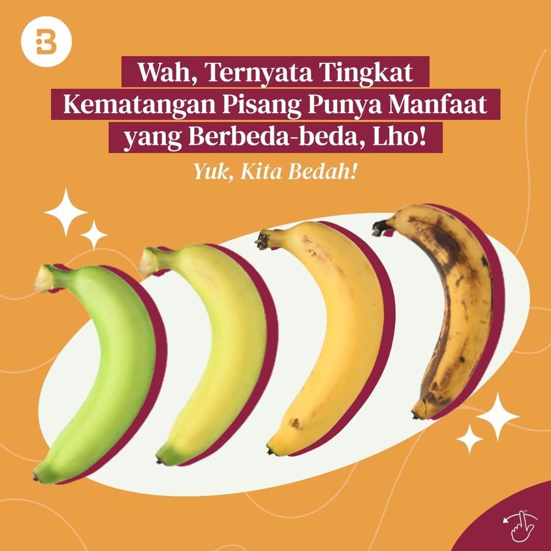 のインスタグラム：「Buah satu ini emang jadi salah satu favorite kita semua ya, selain rasanya yang enak, pisang juga bisa diolah jadi berbagai makan yang rasanya juga mantap.   Mulai dari bolu pisang, pisang goreng, es kul-kul pisang dan masih banyak lagi.   Hayo, biasanya kamu paling sering makan atau beli pisang yang kayak gimana nih, beauties?😍 —-- Jangan lupa untuk follow @Beautynesia.id  untuk berita menarik seputar wanita dan lainnya!  Follow juga instagram : @beautynesianews 💄 @mommyasia.id 🤰🏼👶🏻 —---- #wellness #pisang #buahpisang #manfaatpisang #kematanganpisang #infomakanan #beautynesiaid」