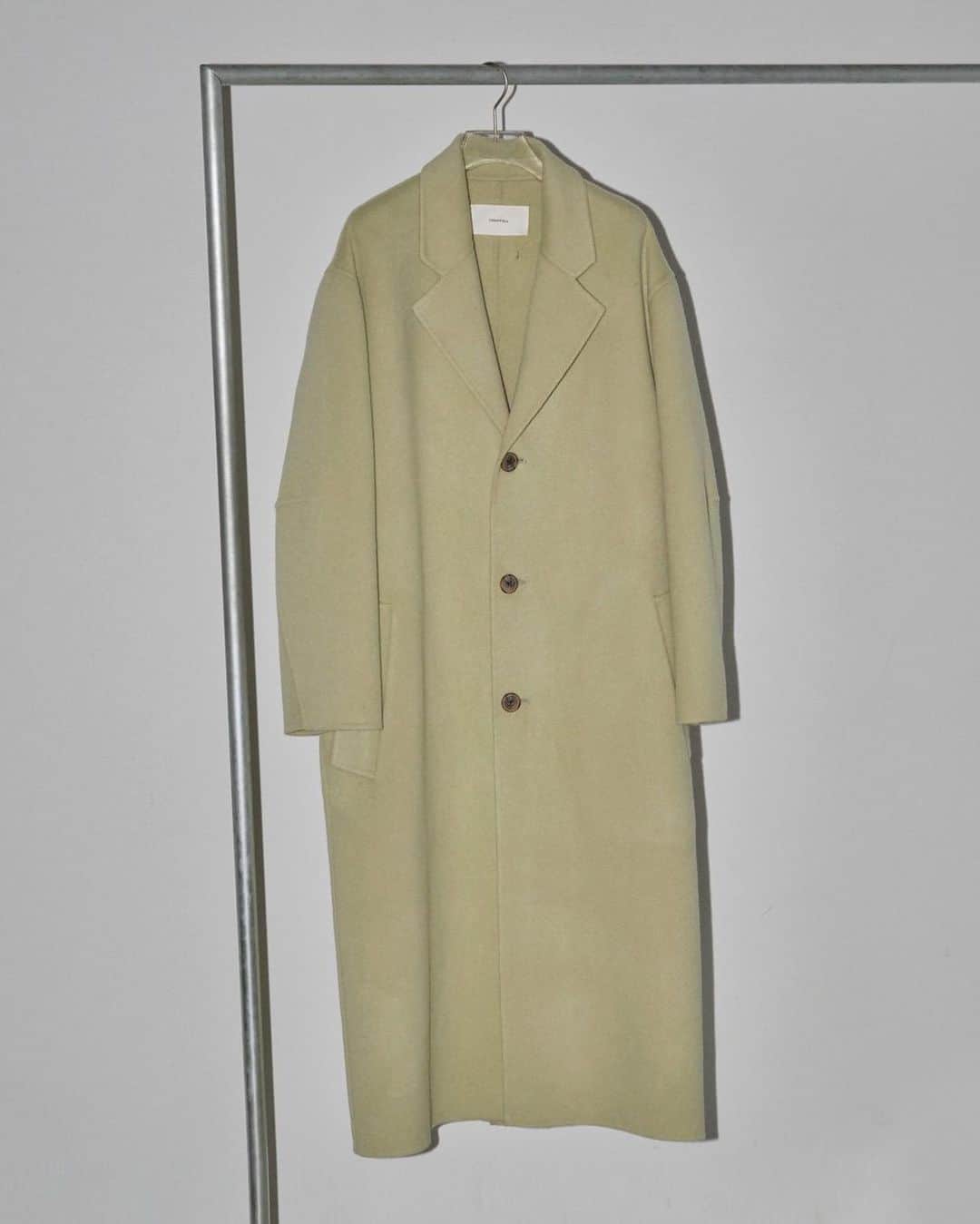 lifes_officialさんのインスタグラム写真 - (lifes_officialInstagram)「10.13（ fri ）in stock  Wool Over Coat （ light green / ecru / choco / black ）  オリジナルで織り上げた軽くて暖かい上質なウール生地を使用したTODAYFULならではのコート。生地をたっぷりと使用したオーバーシルエットが魅力。ネーム入りのボタンや立体的なポケット袋布、リバーステッチ仕様等細部にまでこだわった一枚。ミニマルなデザインでどんなスタイリングにも合わせていただけます。  #lifes #todayful」10月12日 17時00分 - todayful_