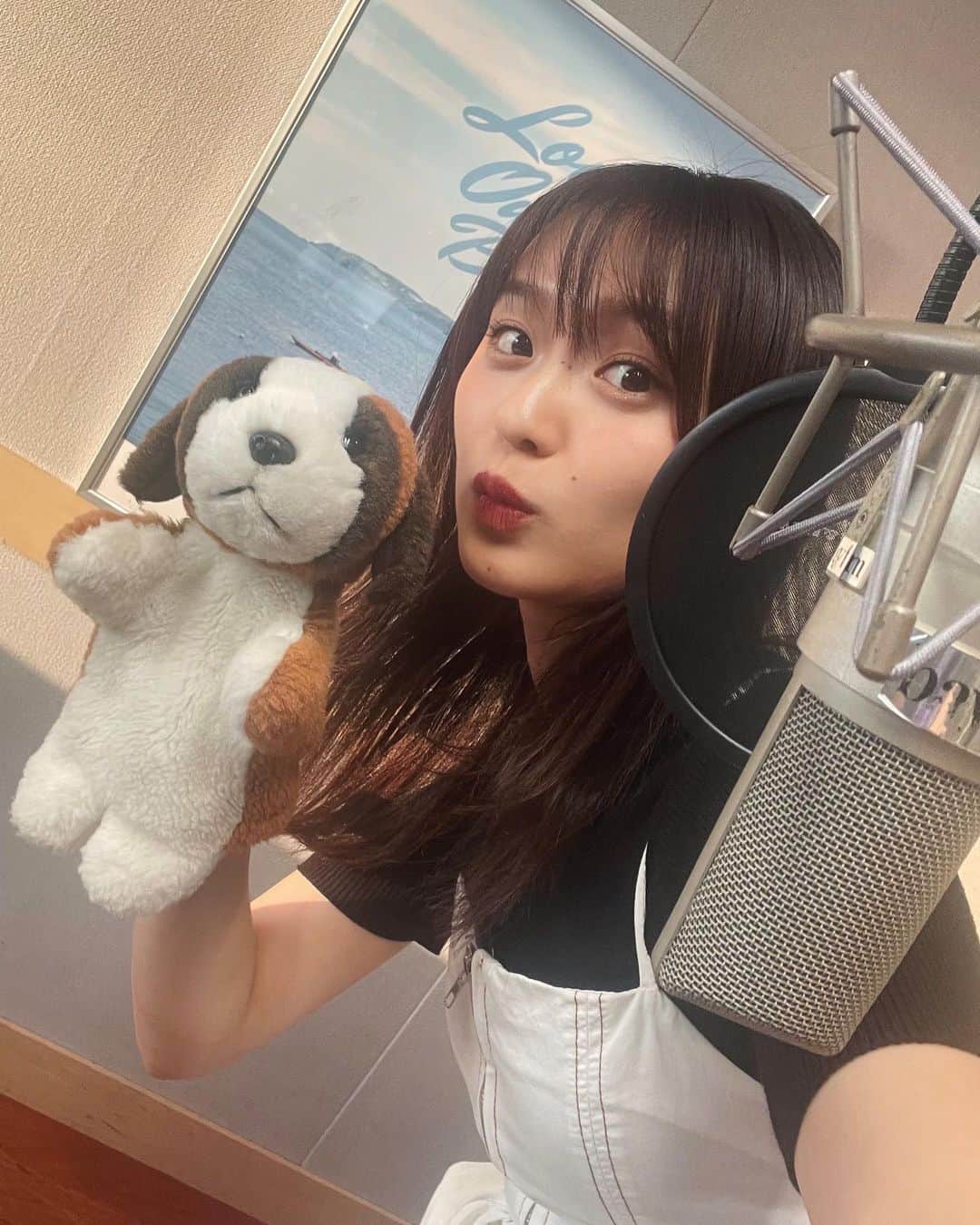 橋本乃依のインスタグラム：「☺︎ レコーディングのオフショット！ コアラくんが応援してくれたよ📣♡ レジェンドDJの皆さんから、そしてスタッフさんから、リスナーさんから繋げて頂いた大切な曲 『ENJOINT 2023 』たくさん聴いてくれると嬉しいな〜☺︎  #bayfm #musicsalad #music #recording #オフショット」