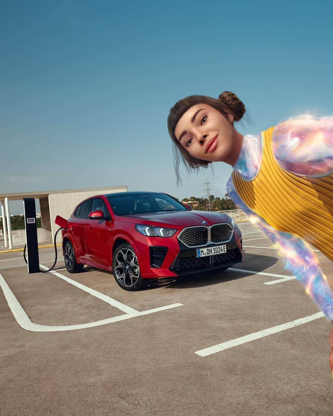 BMWのインスタグラム：「Reality is whatever you want it to be. The first-ever BMW iX2 × @lilmiquela. 📸 100% electric.#THENEWiX2 #BMWiX2 #BMW #BMWi #BMWElectric __ BMW iX2 xDrive30: Combined power consumption: 17.7–16.3 kWh/100 km. Combined CO2 emissions: 0 g/km. Electric range: 417–449 kilometers. All data according to WLTP. Further info: www.bmw.com/disclaimer」