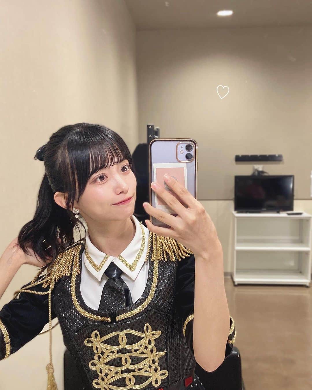 のインスタグラム：「🎀🖤 ⁡ ⁡ いつだかのライブの日の自撮り☺︎」