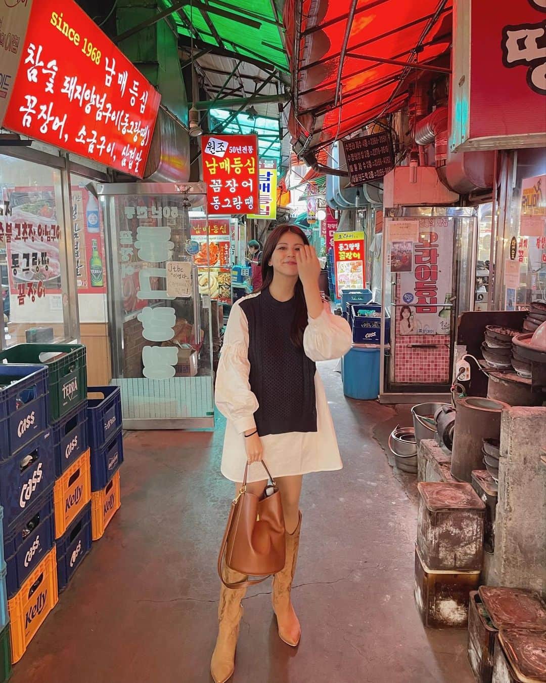 九里聖莉奈のインスタグラム：「.  20代前半に行った頃とは全く違う韓国を知れて楽しかった🥰🌈  #kuriseri #韓国 #ソウル」