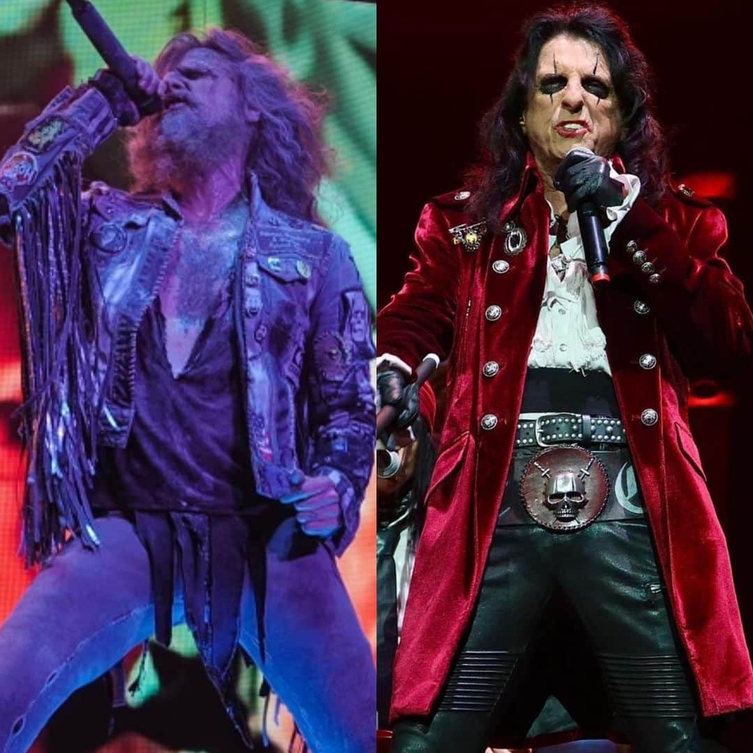 ロブ・ゾンビのインスタグラム：「October 28th in Las Vegas the Gruesome Twosome return! 🎃 Bakkt Theater at Planet Hollywood 🎃 Get your tickets now! 🎃 🎃🎃🎃🎃🎃🎃 #robzombie #alicecooper」