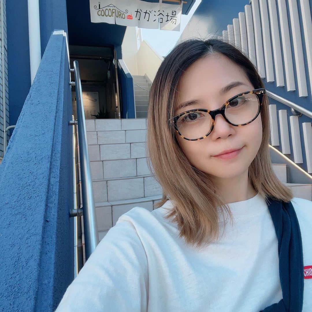 星村麻衣のインスタグラム：「ずっと行きたかったかが浴場さんへ♨️ ロウリュ&爆音｢Everything｣最高でした😍癖になりそう🧖‍♀️ #かが浴場 #サウナ女子  #サ活 #サウナイキタイ」