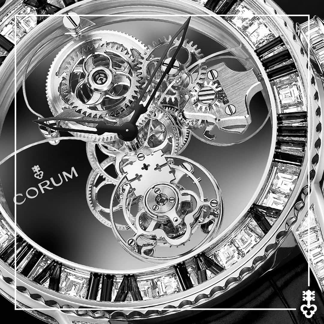 コルムのインスタグラム：「In a twist of fate in 1966, the Romvlvs was created.   When Corum received the new creation, the hour markers were missing as the supplier had forgotten to add them. Founder René Bannwart decided to go ahead with the launch of the Romvlvs - and it became one of the brand’s greatest successes - at Baselworld, having the hour markers engraved directly on the bezel.  #Corum #CorumWatches #CorumRomvlvs」