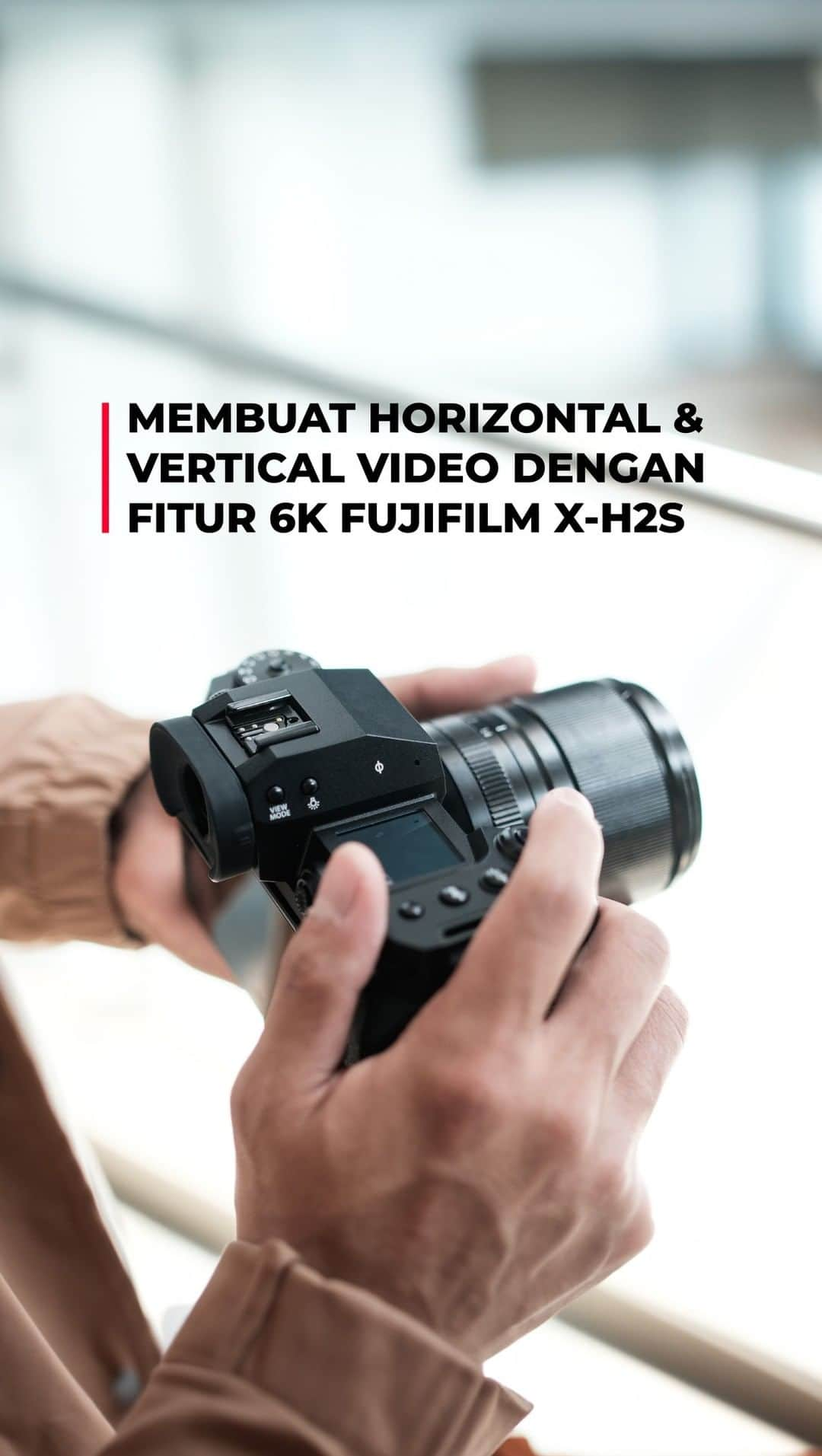 FUJIFILM INDONESIAのインスタグラム：「Para videografer pasti suka bingung nih, gimana ya caranya bikin 1 konten tapi bisa diupload di berbagai platform tanpa mengurangi resolusinya?  Ga perlu khawatir!  Dengan fitur 6.2K Open Gate dari Fujifilm X-H2s, kamu bisa menghasilkan footage yang tetap jernih walaupun harus di crop!  #XH2S #XH2S_id #XF150600MMF568RLMOISWR #Fujifilm_id #FujifilmIndonesia」