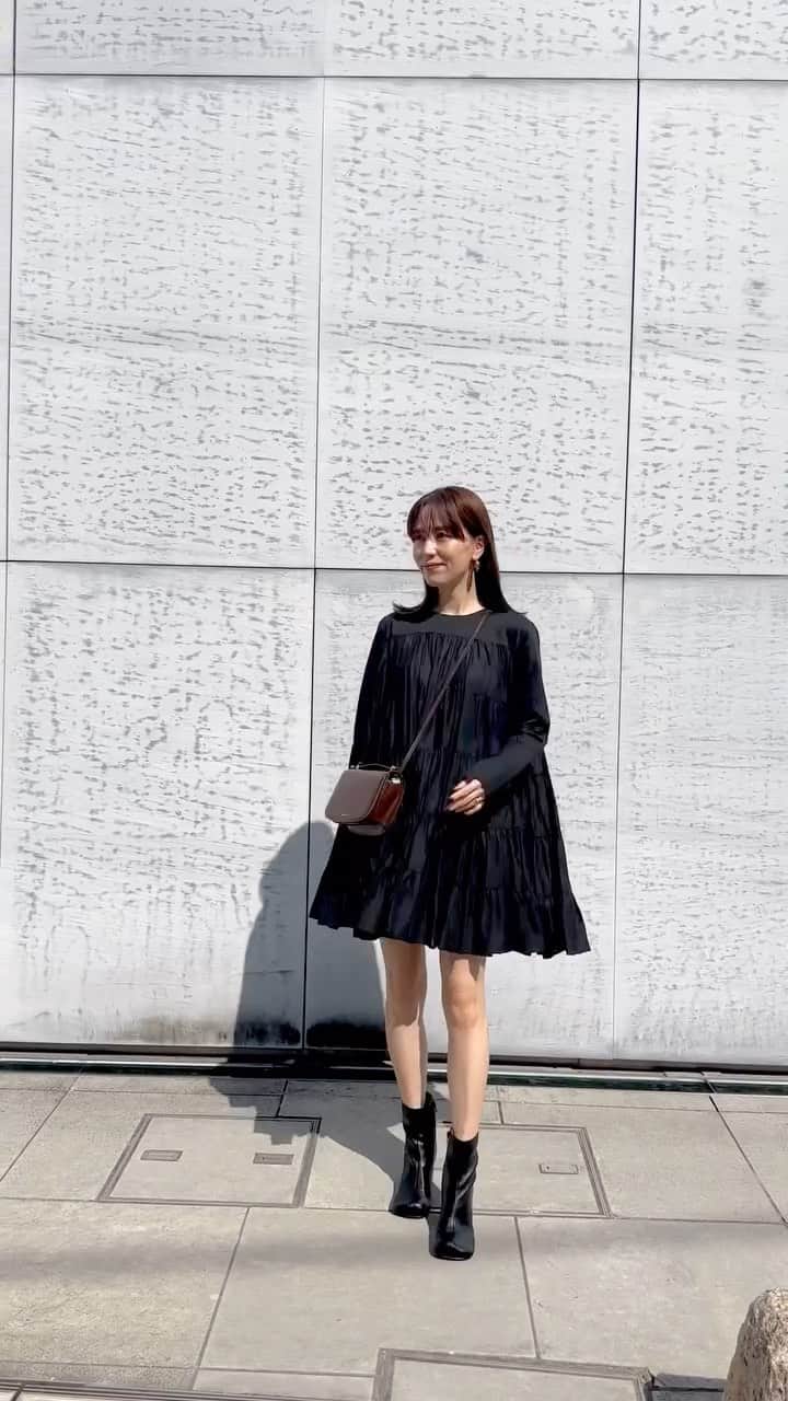佐藤優里亜のインスタグラム：「favorite dress @merlettenyc  @merlettenyc_jp #merlette #dress #blackdress」