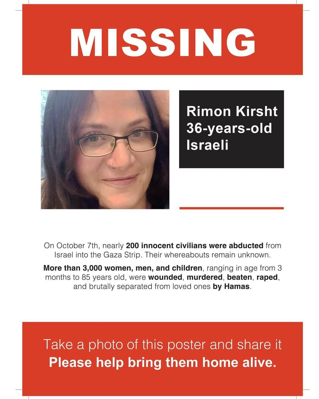 ガル・ガドットさんのインスタグラム写真 - (ガル・ガドットInstagram)「At this moment there are hundreds of missing innocent Israelis, their families broken and begging for any piece of information, any lead to help bring them home.   I am using my platform to share their names. their faces, to tell the world what is happening.  Please share their photos, share the stories together let's #BringThemBack  if you have any information or if your loved one is missing please head to the link on my story to contact us  ____  thank you @dedebandaid @nitzanmintz  @talhuber」10月12日 22時23分 - gal_gadot