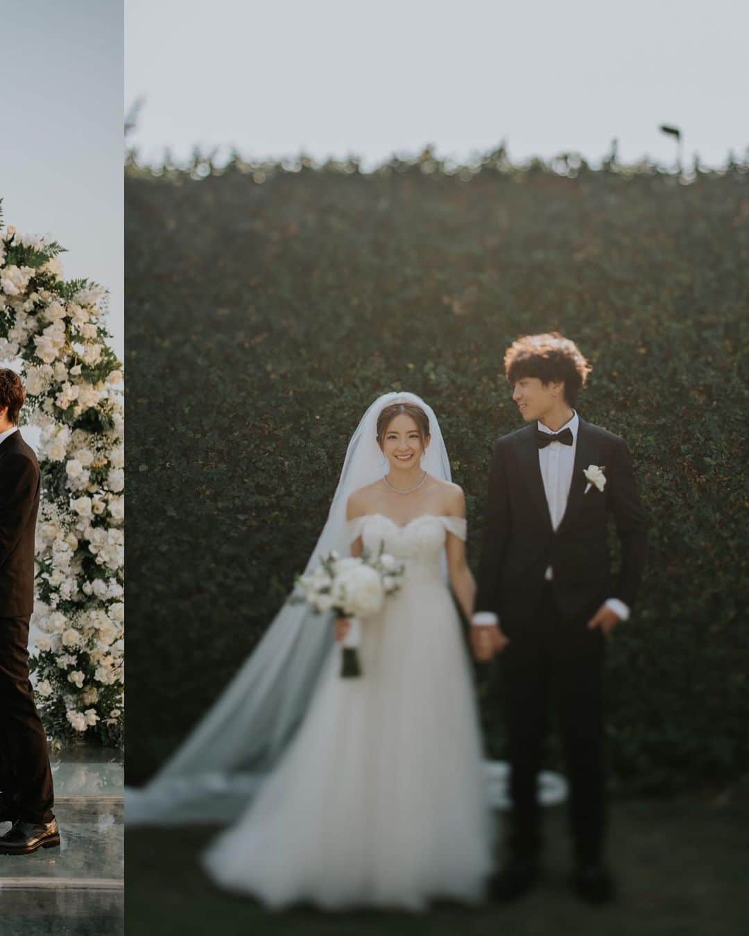 Giann Chanさんのインスタグラム写真 - (Giann ChanInstagram)「Officially “Mr.” and “Mrs.” 💍 One day down, forever to go. 👰🏻‍♀️🤵🏻 07.10.2023   Wedding gown: @rosa_clara  Makeup: @cherryjks  Hair: @noey_makeup  Photographer: @flipmaxphotography  Venue: @thesurga.bali   #Bigday #Weddingday #Bali」10月12日 22時25分 - chan.tsz.ying