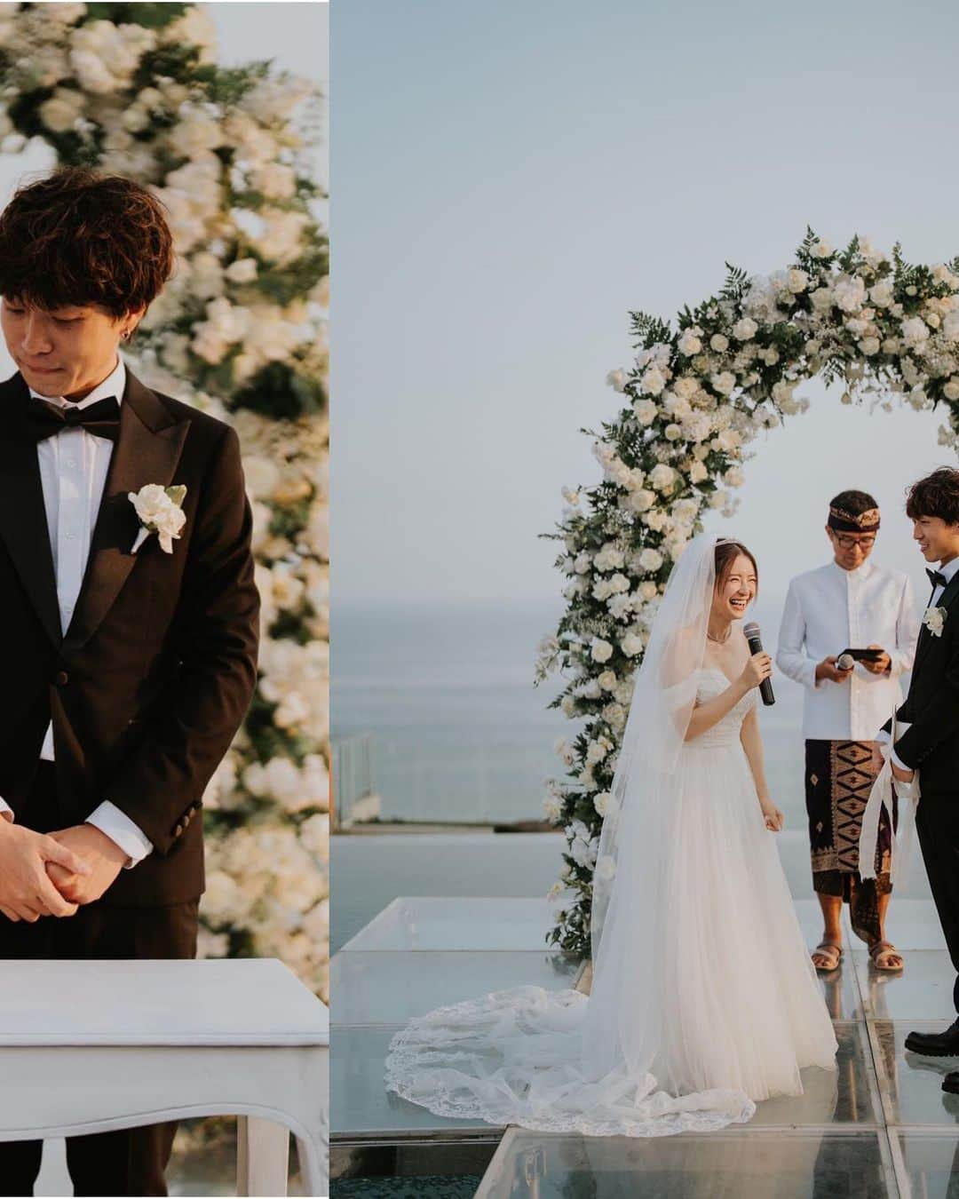 Giann Chanさんのインスタグラム写真 - (Giann ChanInstagram)「Officially “Mr.” and “Mrs.” 💍 One day down, forever to go. 👰🏻‍♀️🤵🏻 07.10.2023   Wedding gown: @rosa_clara  Makeup: @cherryjks  Hair: @noey_makeup  Photographer: @flipmaxphotography  Venue: @thesurga.bali   #Bigday #Weddingday #Bali」10月12日 22時25分 - chan.tsz.ying