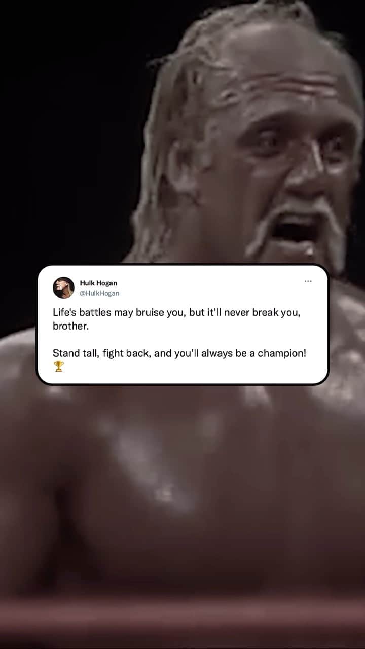 ハルク・ホーガンのインスタグラム：「There’s no such thing as ‘Impossible’ in the ring of life, only ‘I’m possible,’ Brother! 💪 Keep Going.」