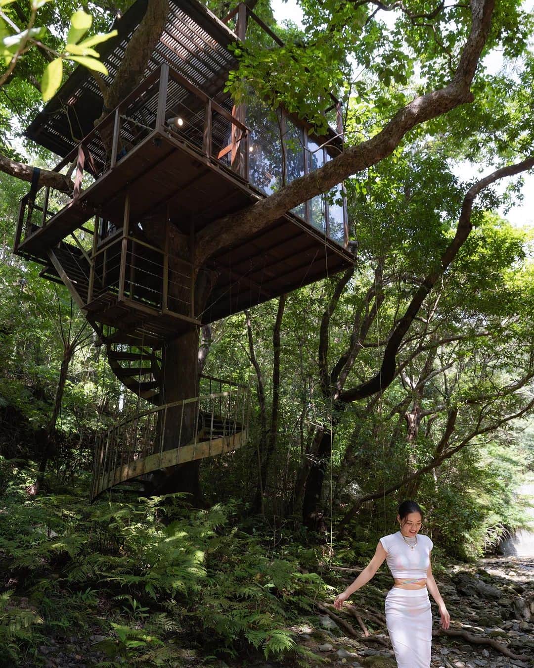 Awichさんのインスタグラム写真 - (AwichInstagram)「One of my favorite places in the world 🌎  Treehouse is the dream house❤️🌳   木の上の夢の家🌳💖🤤 この世に存在してくれて有難う🥹 Love you @treeful.treehouse」10月12日 22時55分 - awich098