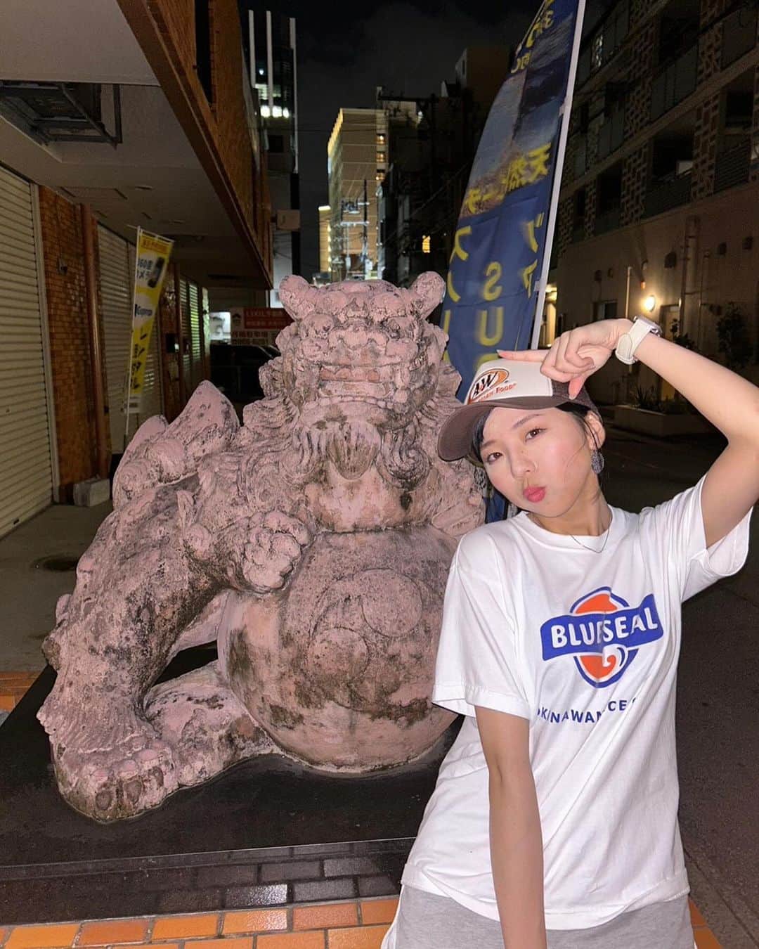 鍛治島彩のインスタグラム：「沖縄浮かれ女　#沖縄」
