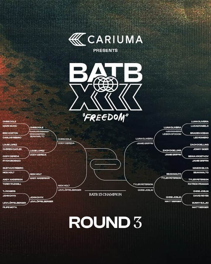 The Berricsのインスタグラム：「Round 3 begins this weekend with @nick_bolts vs @levi.loeffelberger! Who will make it to Finals Night? How many Death Blows will we see return? Will the 4 remaining BATB champions continue their quest for a 2nd banner? Or will a fresh face get the opportunity to add their name atop a coveted BATB banner? @cariumaskateboarding @primitiveskate   Click the link in bio to watch the full video now showing on TheBerrics.com!  #skateboardingisfun #berrics」