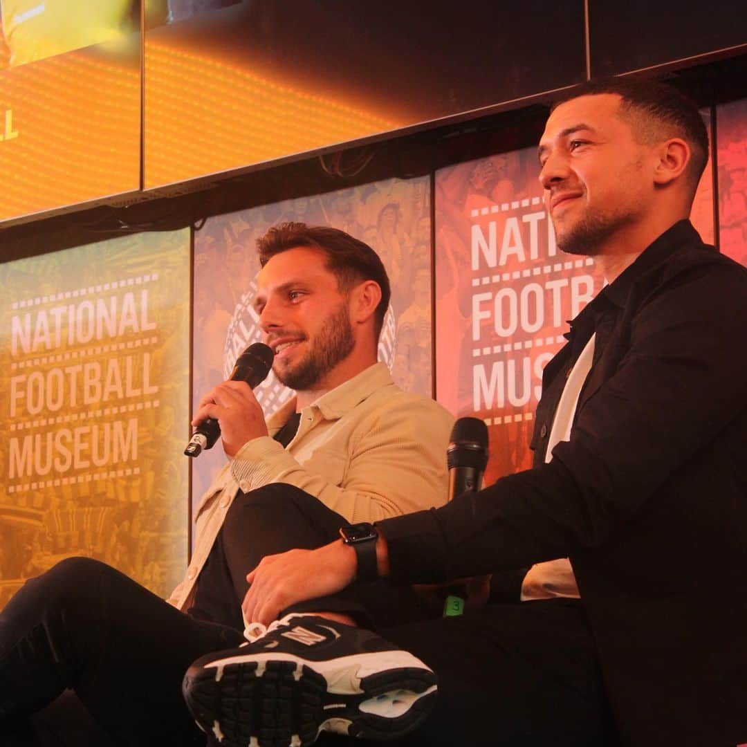 ジェイク・フラニガンさんのインスタグラム写真 - (ジェイク・フラニガンInstagram)「Thank you to the @bbc for having @z.z.g6 and myself at the National Football Museum, for the #bbcfootballfestival2023 to chat to @_bettsg future journalists of the game about our careers, Boot dreams and where we see our futures going!   I can speak for both of us that we really enjoyed answering your questions and enjoyed speaking afterwards.」10月13日 0時57分 - jakeflannigan