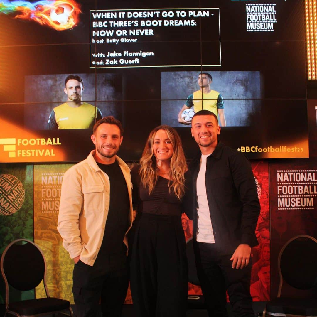 ジェイク・フラニガンさんのインスタグラム写真 - (ジェイク・フラニガンInstagram)「Thank you to the @bbc for having @z.z.g6 and myself at the National Football Museum, for the #bbcfootballfestival2023 to chat to @_bettsg future journalists of the game about our careers, Boot dreams and where we see our futures going!   I can speak for both of us that we really enjoyed answering your questions and enjoyed speaking afterwards.」10月13日 0時57分 - jakeflannigan