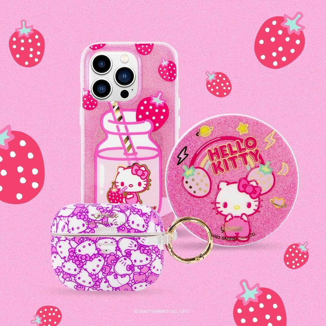 Hello Kittyさんのインスタグラム写真 - (Hello KittyInstagram)「Strawberry sweet 🍓✨ New Hello Kitty accessories from @shopsonix are here! Link in bio to shop.」10月13日 1時01分 - hellokitty