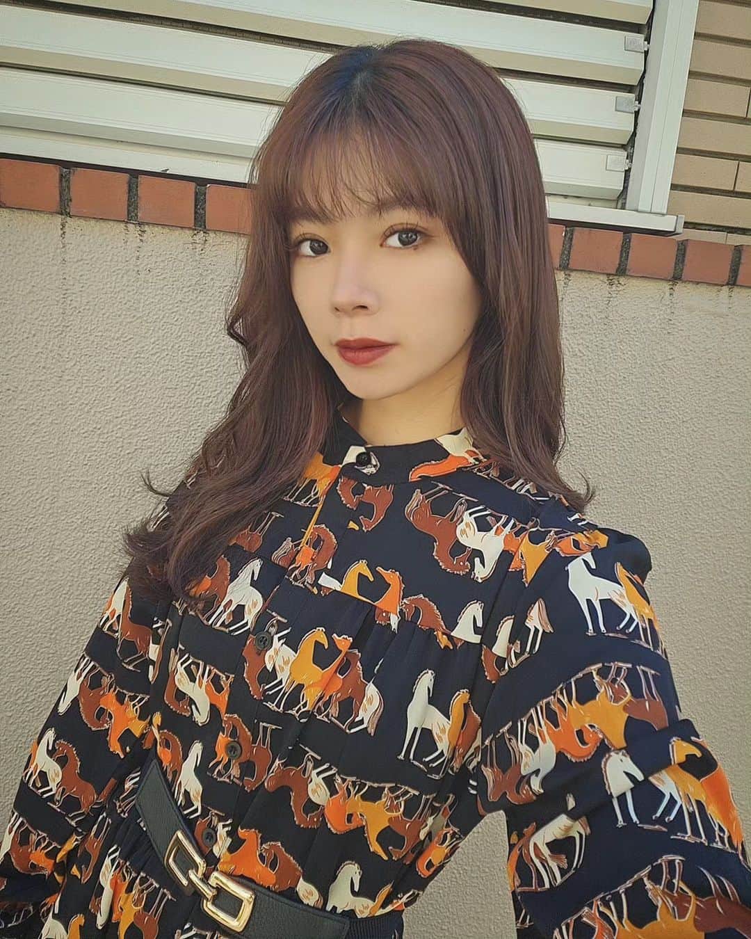 加藤万里奈のインスタグラム：「最近購入した馬のワンピ。  ハロウィンっぽい。可愛いよね。」