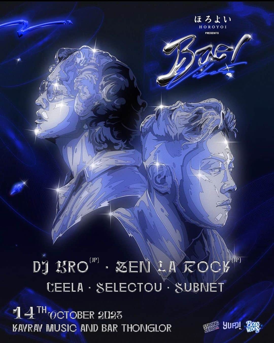 DJKROのインスタグラム：「Finally, tomorrow, October 14th, I will be DJing in Bangkok, Thailand @bae_vibes2023   I arrived in Bangkok yesterday and it is very lively and wonderful. Everyone in Bangkok, please come and visit us.✨✨🇹🇭🇯🇵  We'll have some great guests from Japan next week, so stay tuned! My DJ gig is tomorrow, so please make sure you don't miss anything.  明日10月14日はタイのバンコクにてDJです。 With @zenlarock  非常に楽しみです。 是非バンコクにいる皆様遊びに来てくださいね！ #DJKRO  #DJ #Chill  #ChillySource」