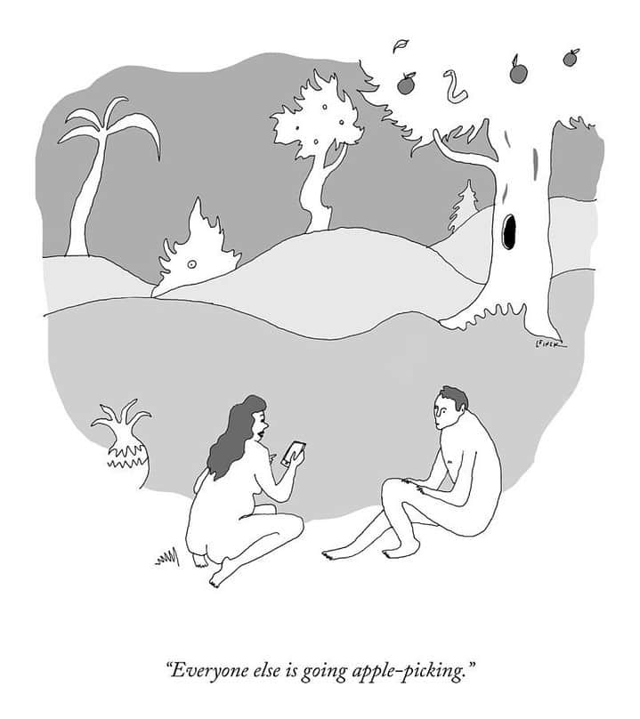 The New Yorkerのインスタグラム：「A cartoon by @lianafinck. #NewYorkerCartoons」