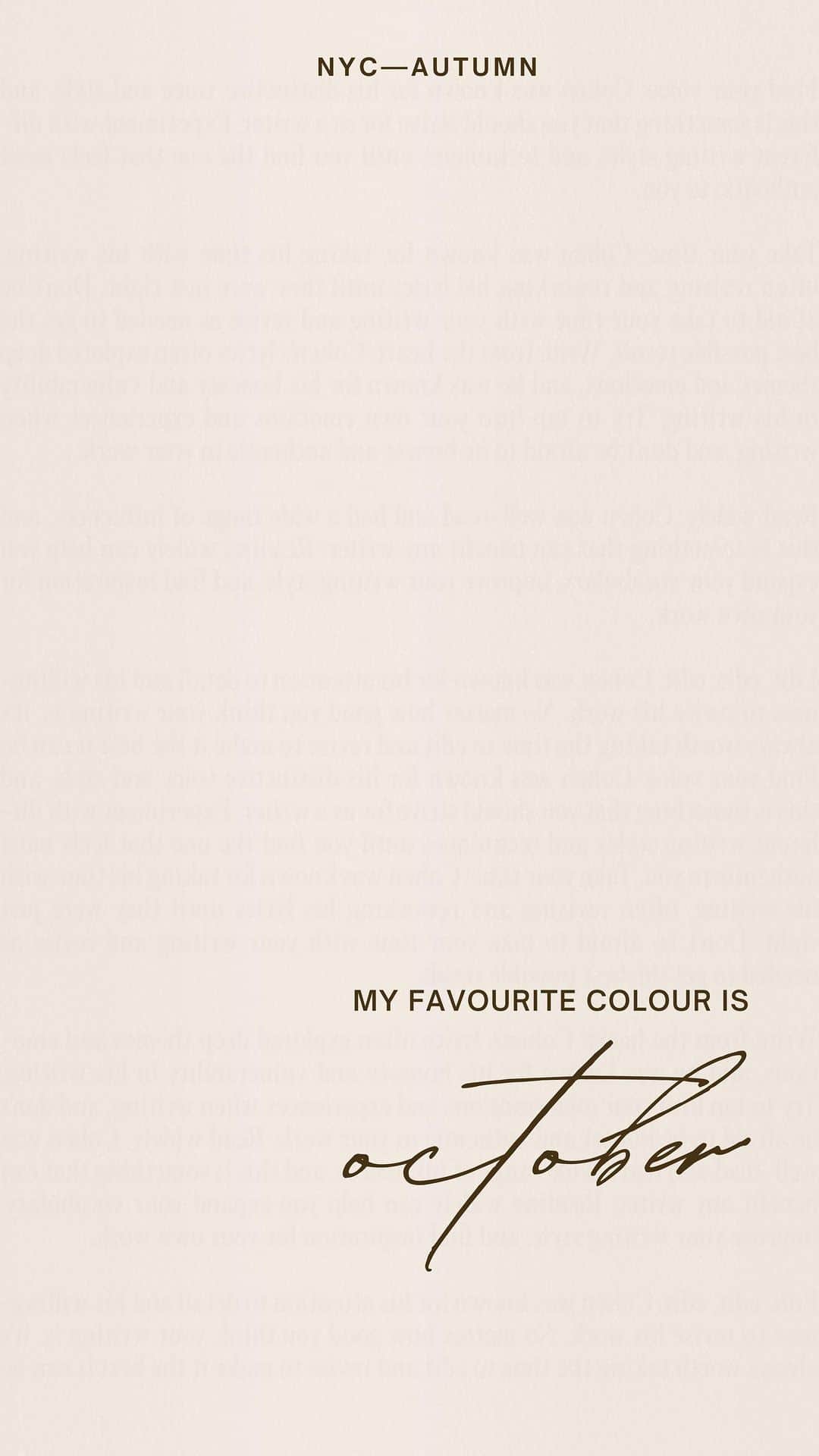 サマンサウィルスのインスタグラム：「My favourite colour is October 🤎 x」