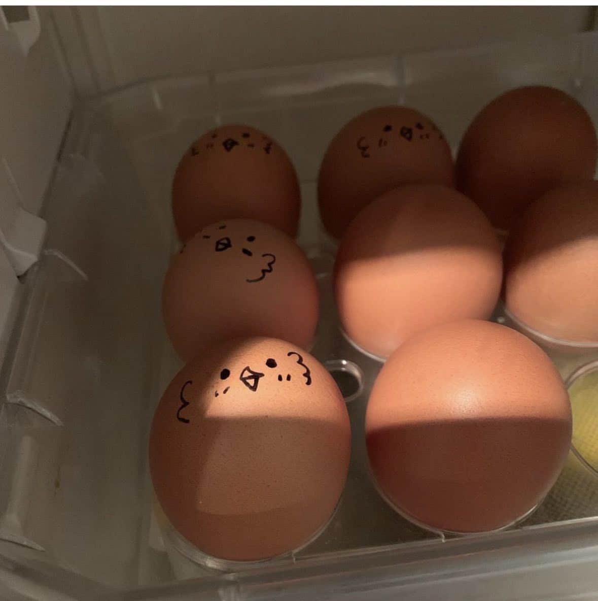 香川絵馬のインスタグラム：「ひよこが描いてある子は ゆで卵ですよ🐣」