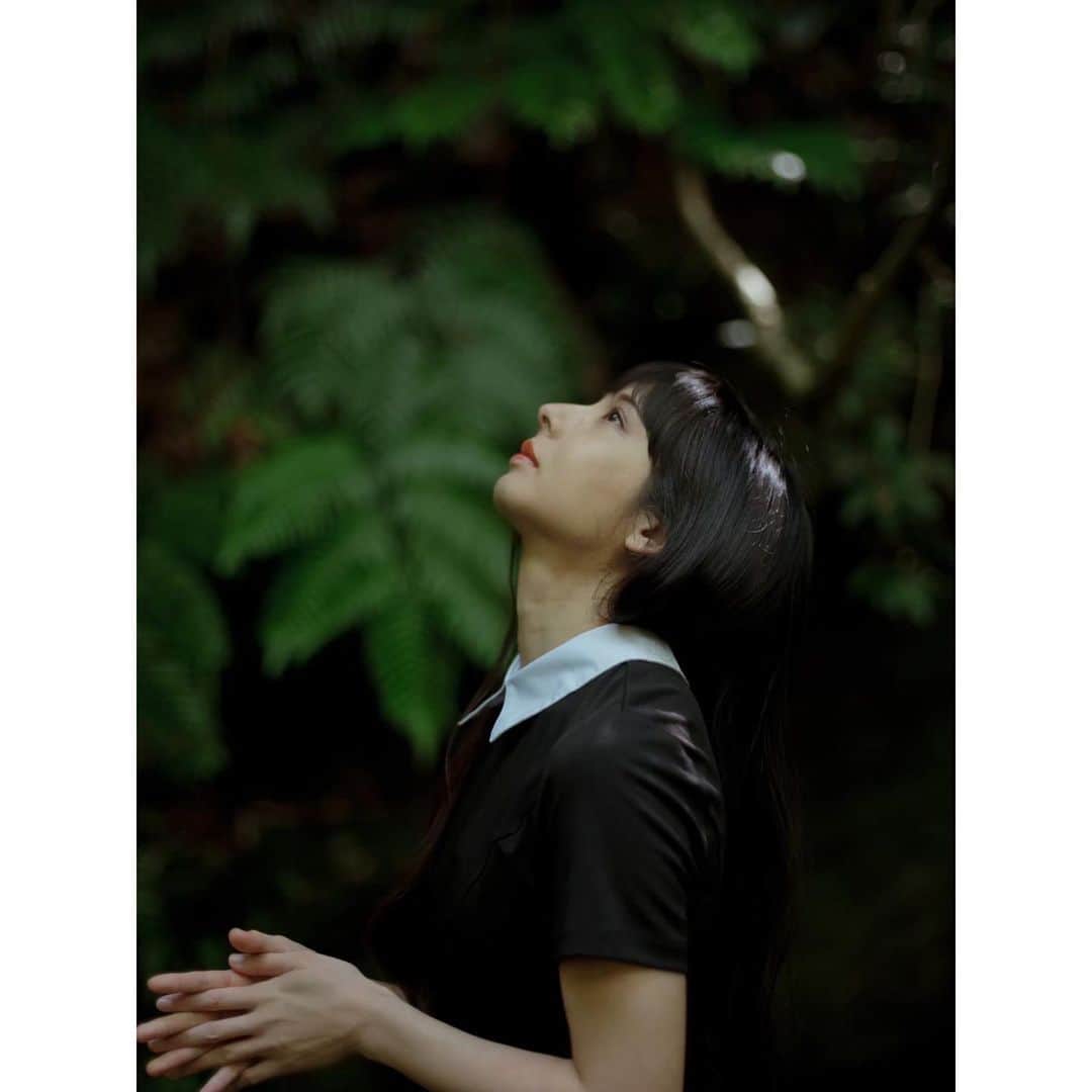 中村祐美子さんのインスタグラム写真 - (中村祐美子Instagram)「. forest green🌿  photo : @uruma.camera   #襟付きワンピース  #森の中 #深い森  #生命力溢れる  #時間と空間  #forestphotography  #forestlover  #okinawajapan」10月14日 0時01分 - yumiko_nakamura_artist